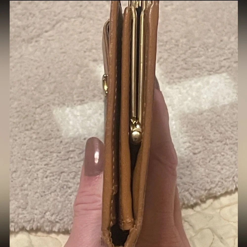 Celine Leather Brown Logo Continental Wallet
